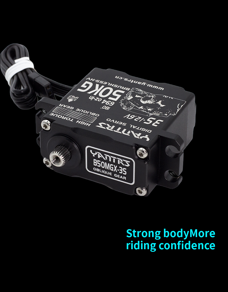 YANTRS 50KG 3S 12.6V helical High pressure Waterproof Brushless Servo For Rc Car 1/5 1/8 1/10 Crawler Buggy(Control Angle 180°)