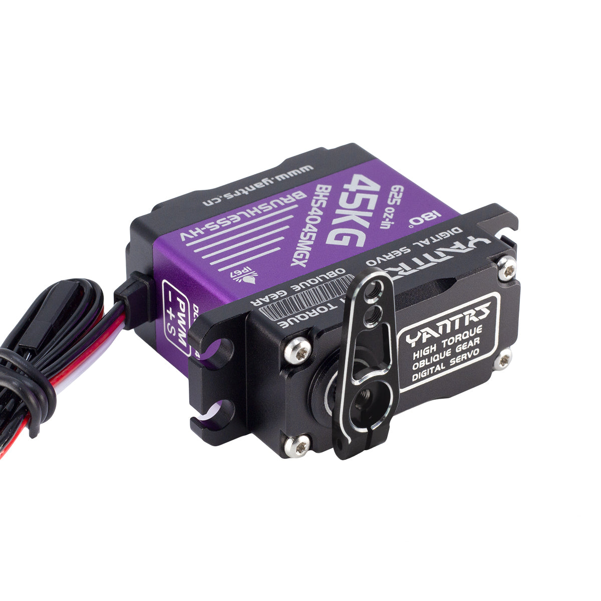 YANTRS 45KG Brushless High Speed Metal Gear Direct Drive Waterproof Servo For Rc Car 1/8 Crawler Buggy (Control Angle 180°)