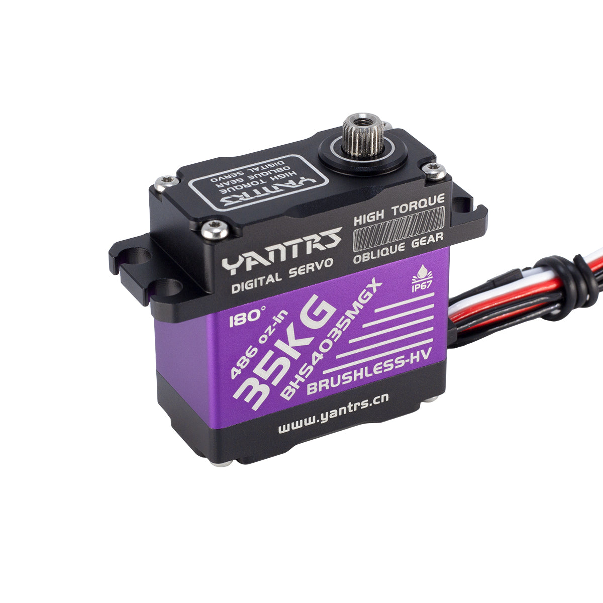 YANTRS Waterproof Servo 35Kg High Speed servo Pro Metal Gear Digital Servo RC Baja Servo For 1/8 1/10 Scale RC Cars (Control Angle 180°)