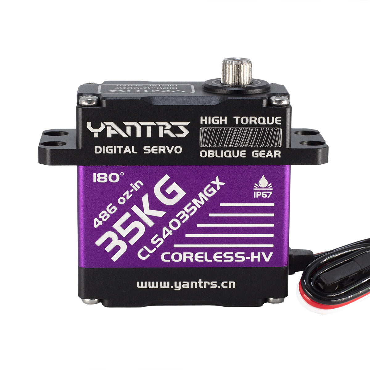 YANTRS 35KG Waterproof Steering-Digital-Servo High-Torque - Programmable Metal Gear Coreless Servo for 1/10 RC Model, Control Angle 360°