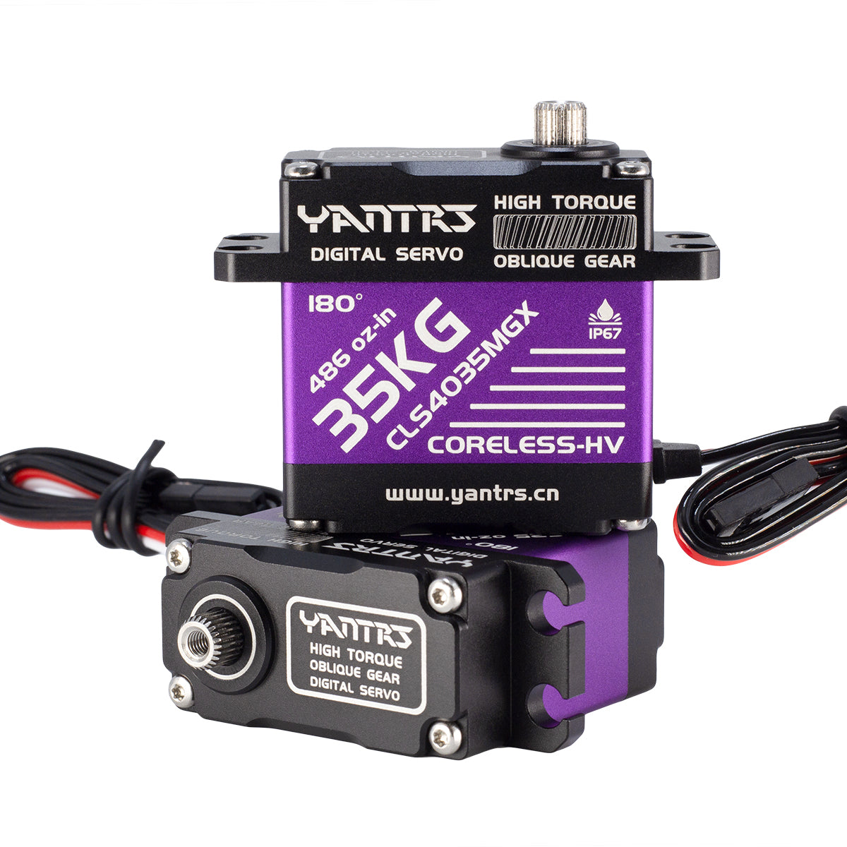 YANTRS 35KG Waterproof Steering-Digital-Servo High-Torque - Programmable Metal Gear Coreless Servo for 1/10 RC Model, Control Angle 360°